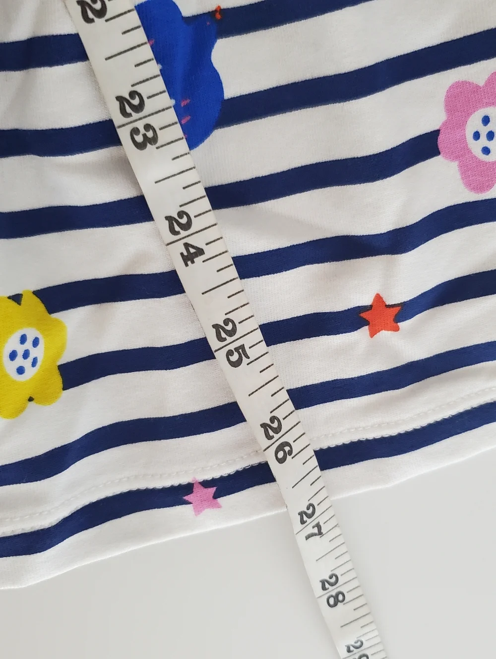 Mini Boden Tiered Sweatshirt Dress Navy/ Ivory Stripe Size 6-7Y